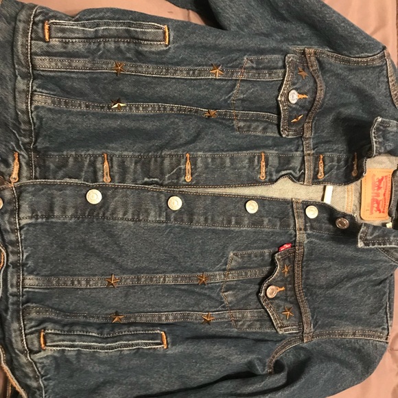 Levi jean jacket with star studs - Picture 1 of 3